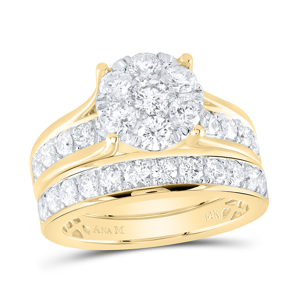 2CTW-DIA ANA M BRIDAL SET