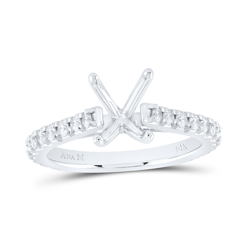 5/8CTW-DIA ANA M 2CT-CCU SEMI-MOUNT NO HALO ENGAGEMENT RING