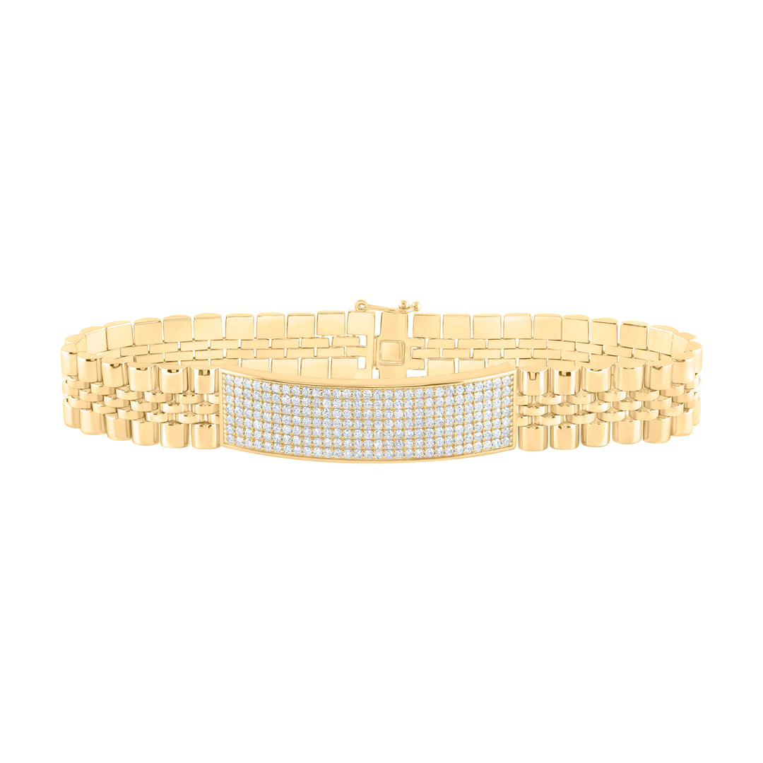 3 3/8CTW-DIA CN MENS BRACELET (8.5 INCH)