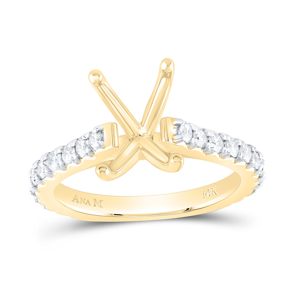 5/8CTW-DIA ANA M 3CT-CEM SEMI-MOUNT NO HALO ENGAGEMENT RING