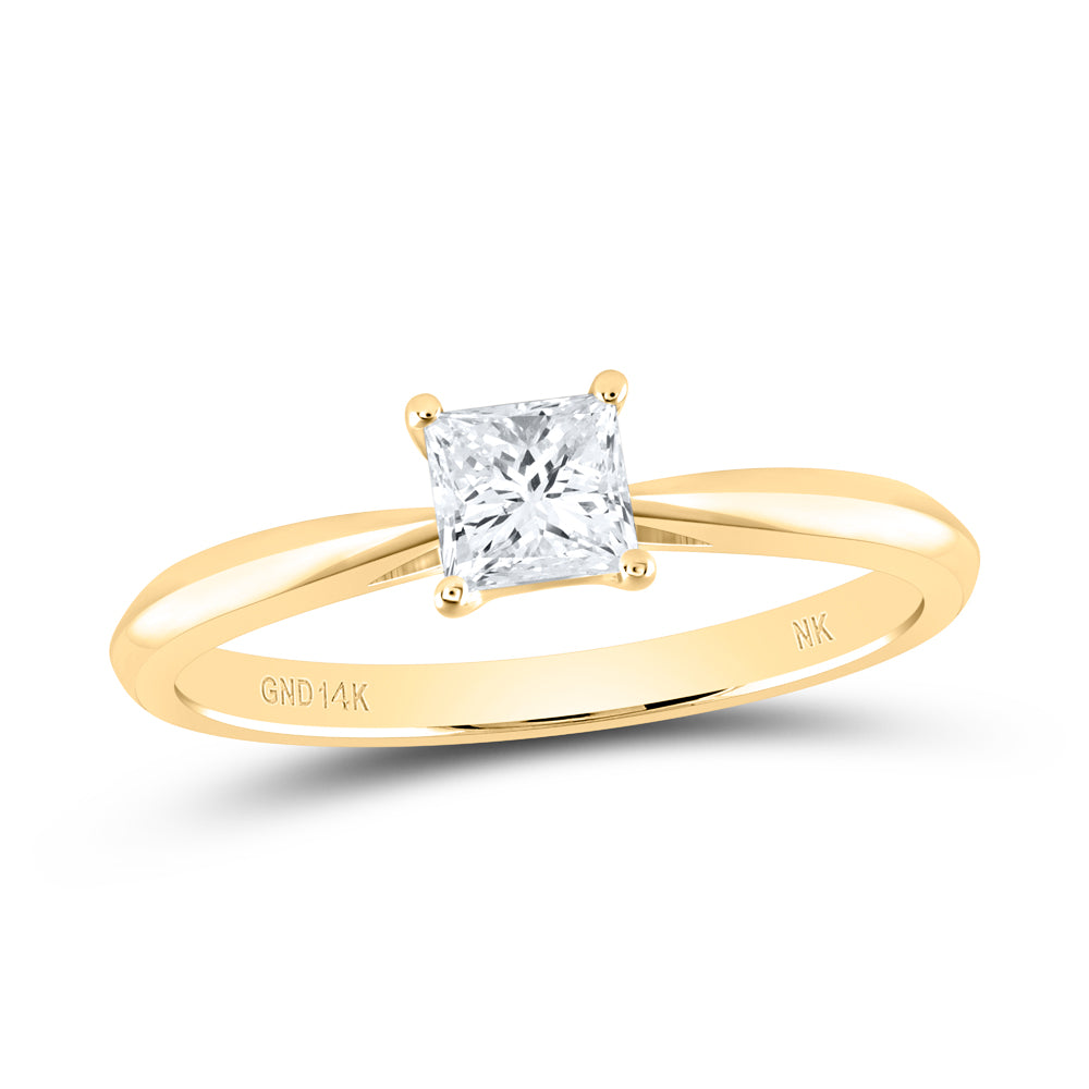 1CT-DIA SI IJ PRINCESS SOLITAIRE RING