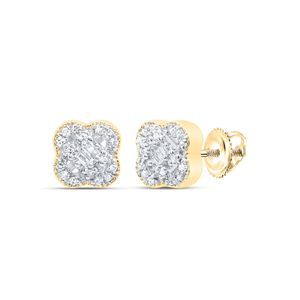 1/10CTW-DIA P1 GIFT CLOVER BAGUETTE EARRING