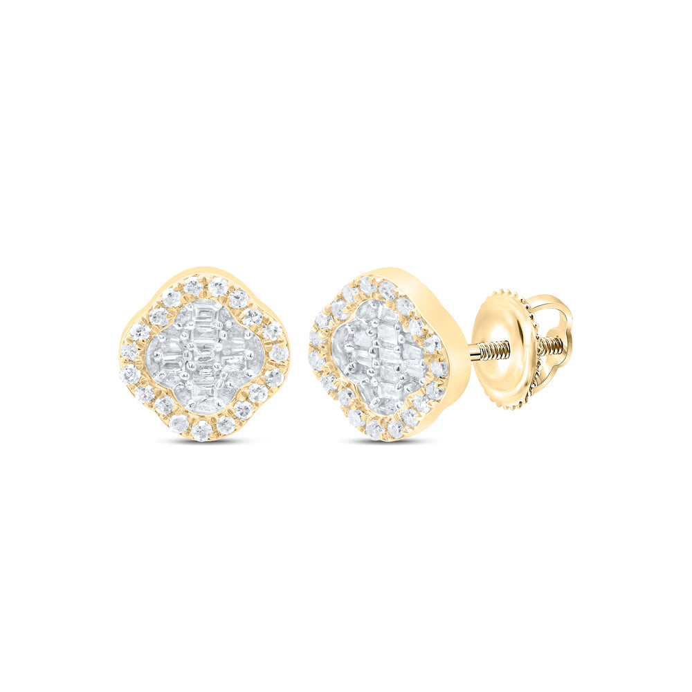1/3CTW-DIA P1 GIFT CLOVER BAGUETTE EARRING