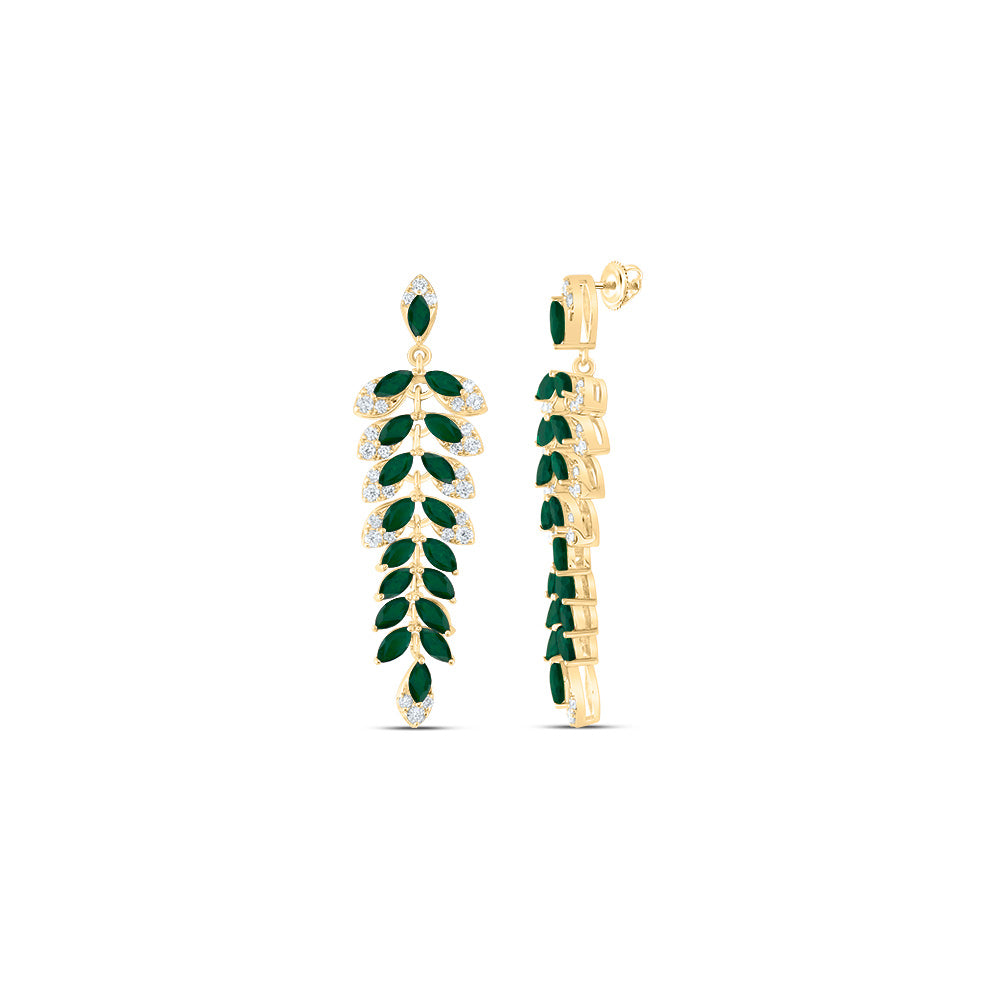 5/8CTW-DIA ANA M 4 1/3CTW-MQ-EM NAT GEM DANGLING EARRING
