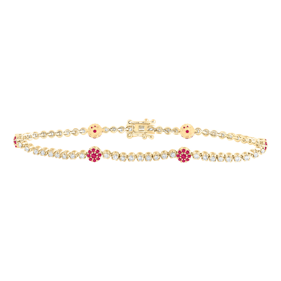 7/8CTW-DIA ANA M 7/8CTWRD-RU NAT GEM TENNIS BRACELET ( 7 INCH)