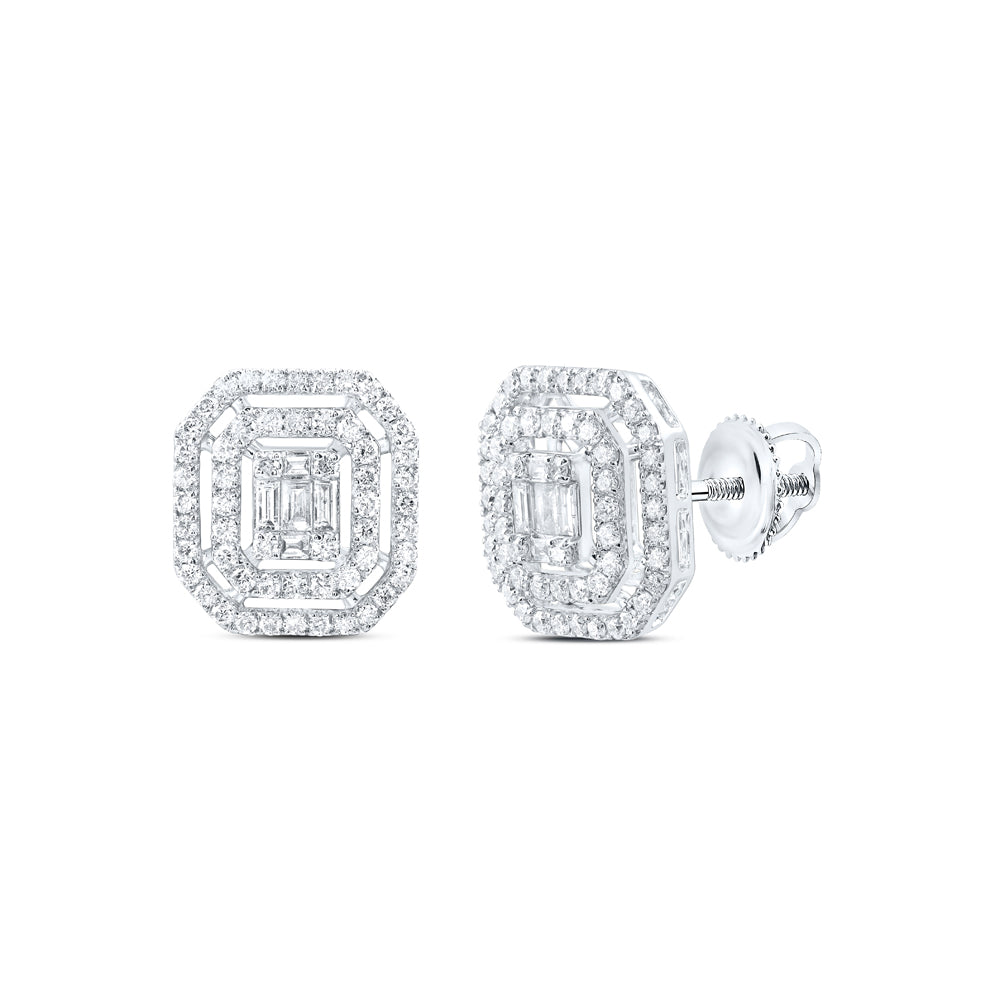 3/4CTW-DIA ANA M FASHION OCTAGON BAGUETTE EARRING