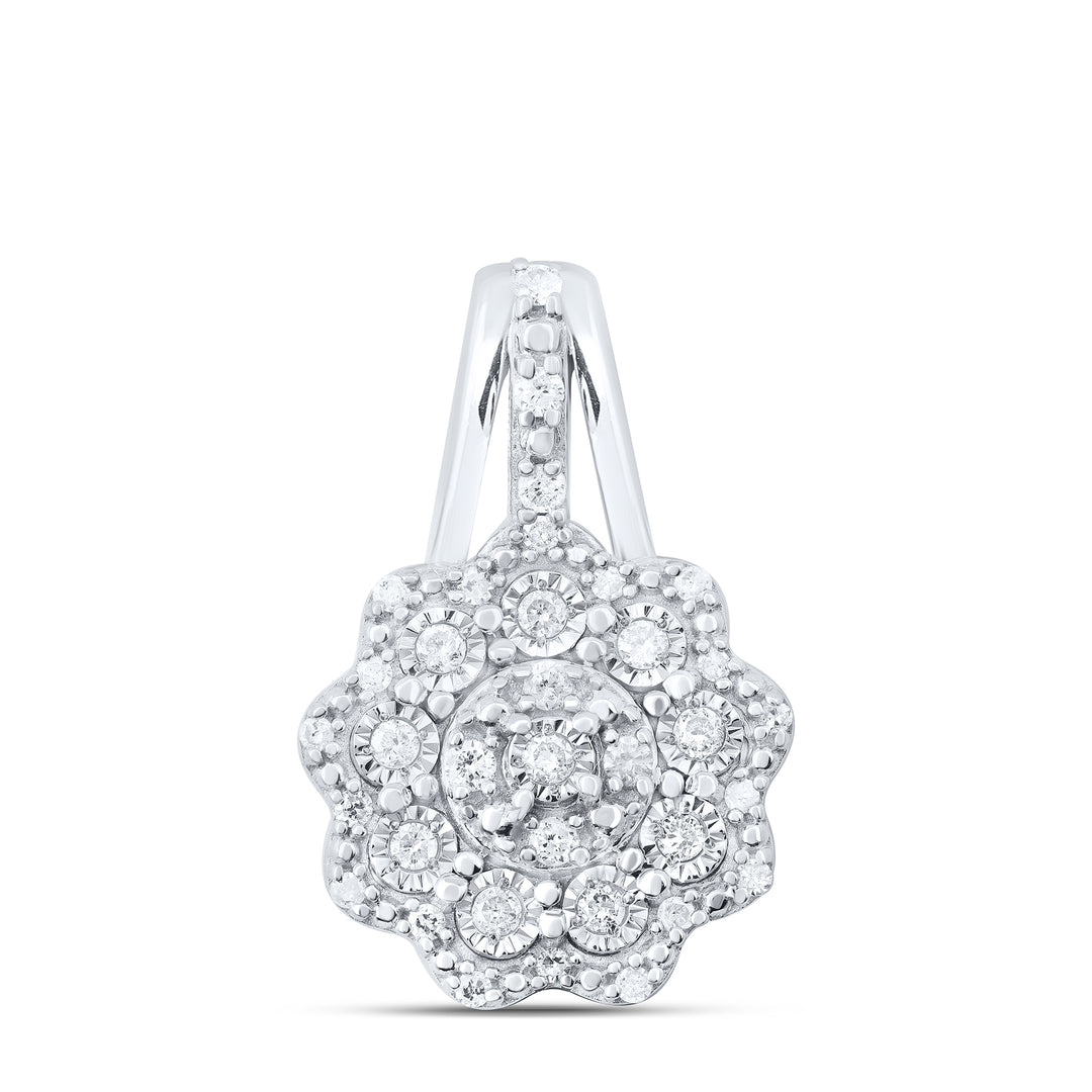 1/4CTW-DIA P1 GIFT FLOWER PENDANT