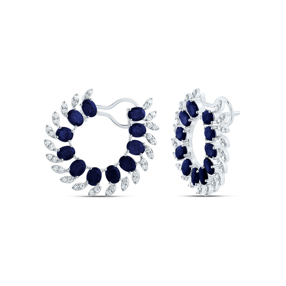 1CTW-DIA ANA M 91/4CTW OV-BS NAT GEM FASHION EARRING