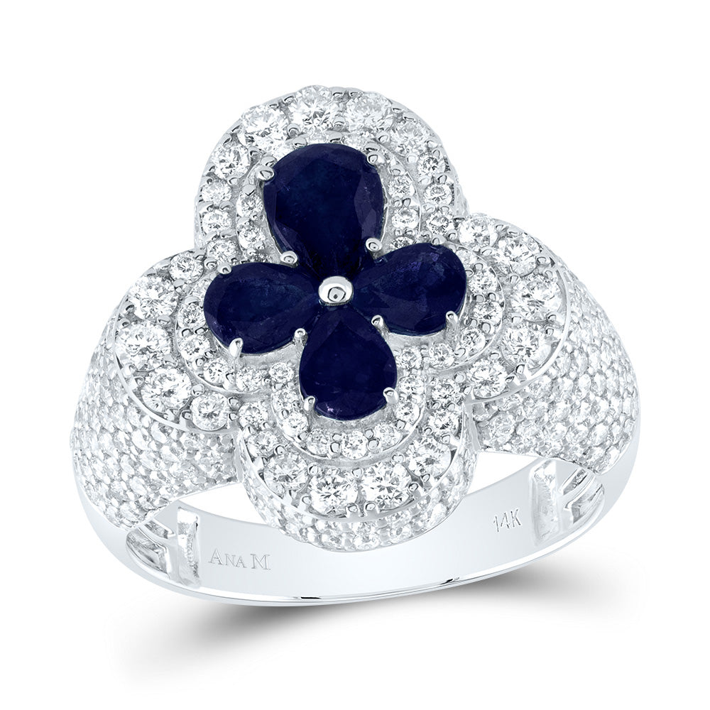 2 1/2CTW-DIA ANA M 2 CTW PS-BS NAT GEM CROSS RING