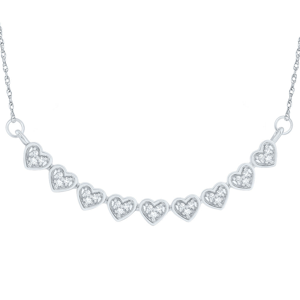 1/10CTW-DIA CN 8.8MM GIFT HEART NECKLACE (18 INCH)