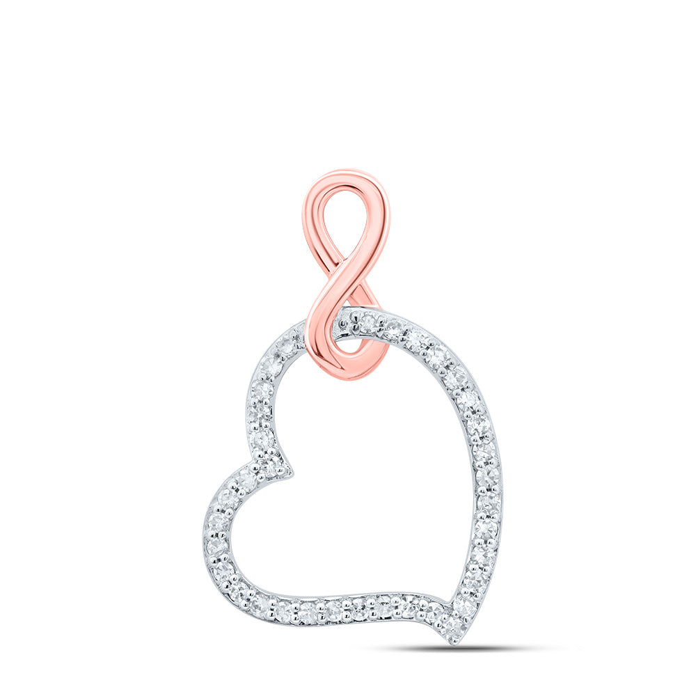 1/6CTW-DIA CN FASHION HEART INFINITY PENDANT