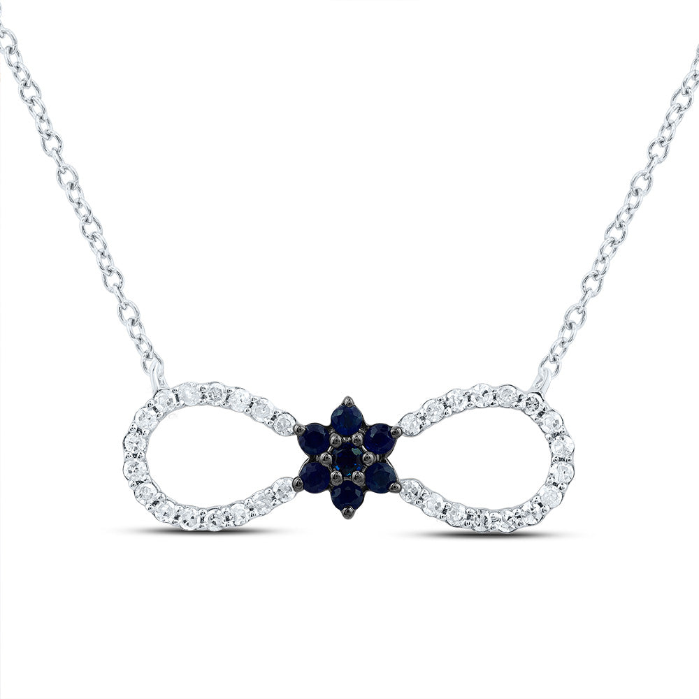 1/8CTW-DIA P1 1/10CTW RD-BS NAT GEM GIFT INFINITY NECKLACE (18 INCH)