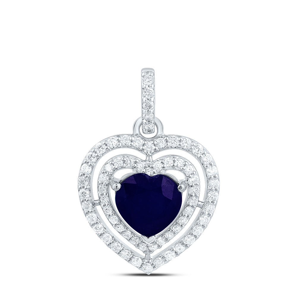 1/2CTW-DIA CN 7.50 MM HS-BS NAT GEM FASHION HEART PENDANT