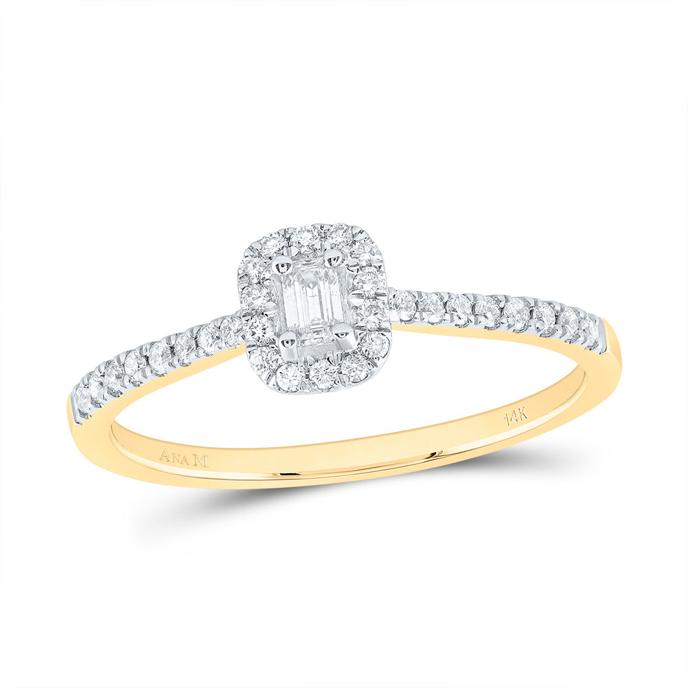 1/4CTW-DIA ANA M FASHION PROMISE EMERALD RING