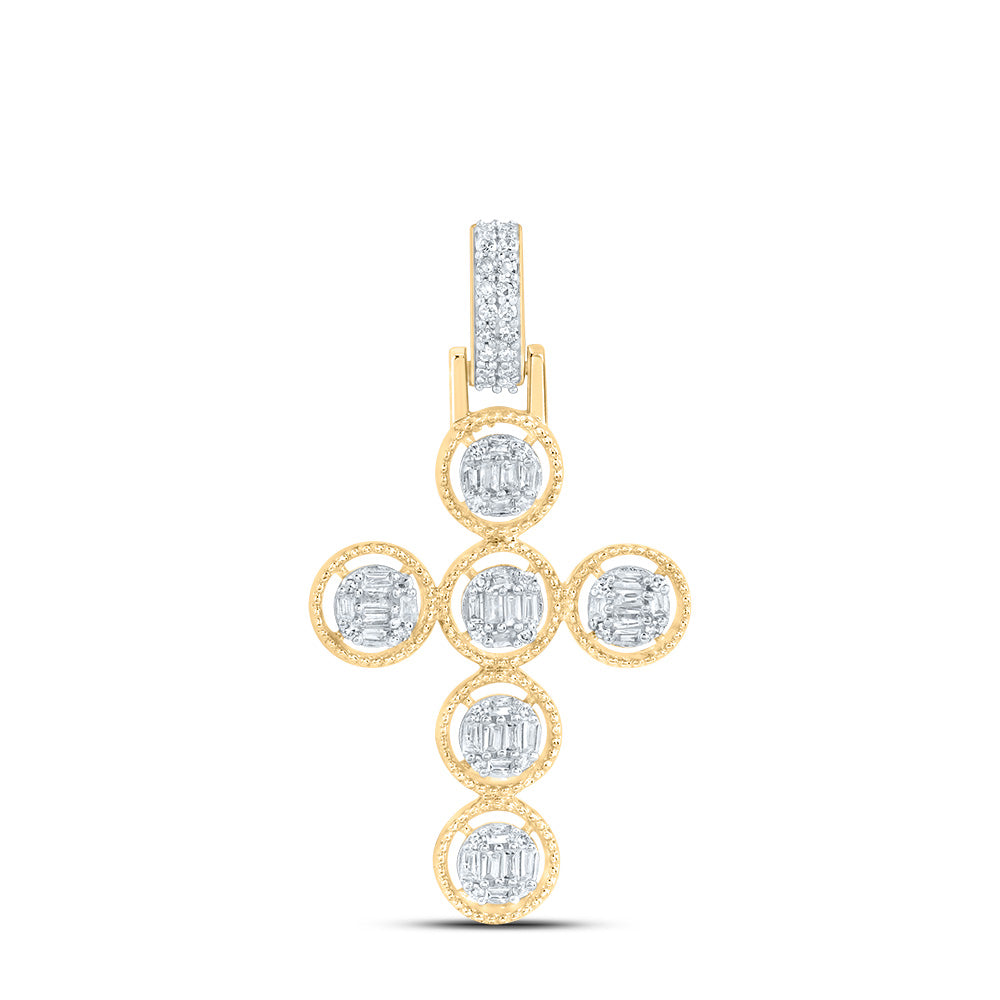 1/3CTW-DIA NK FASHION CROSS PENDANT