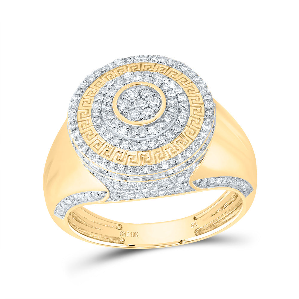 1CTW-DIA NK ROUND MENS RING