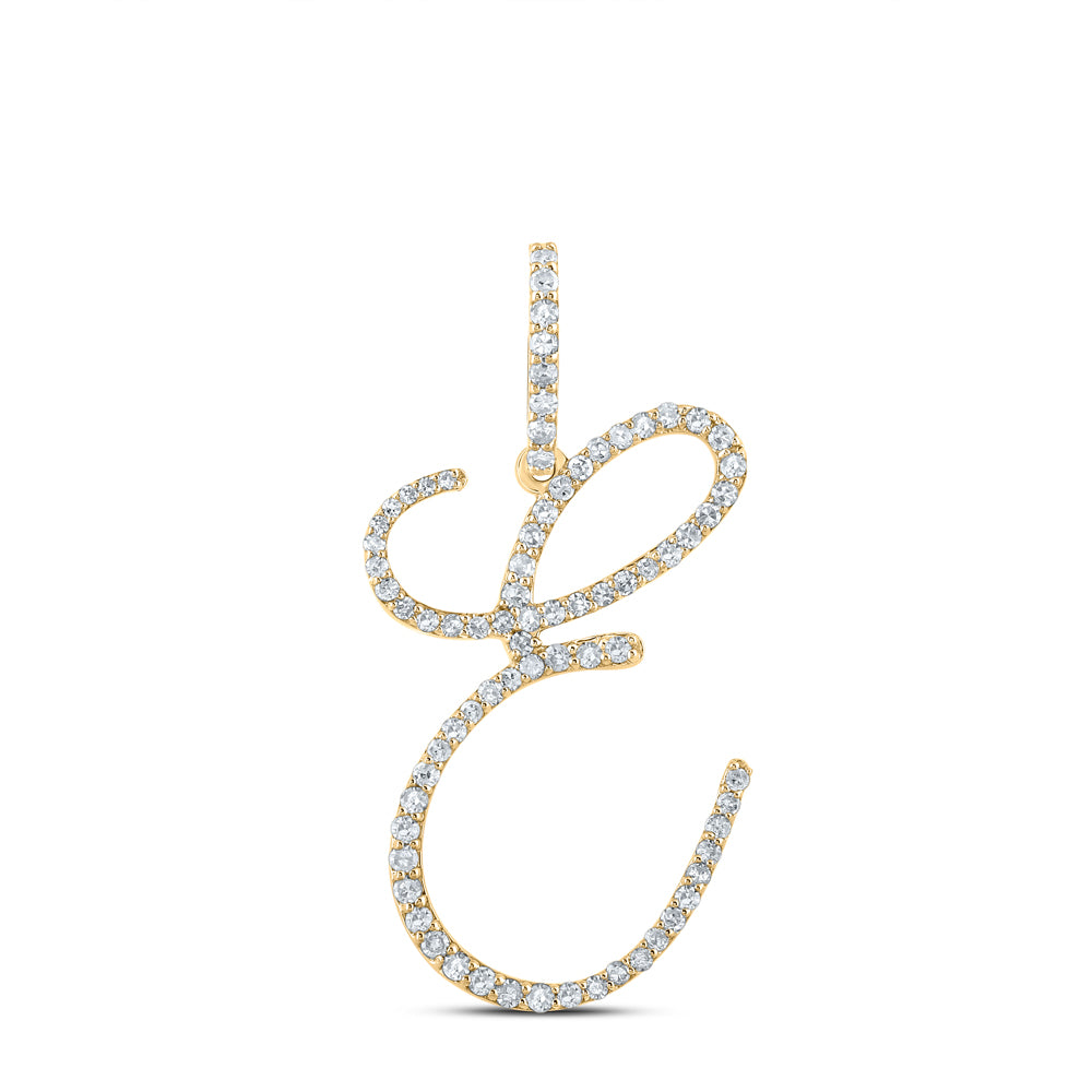 1/2CTW-DIA P1 INITIAL "E" GIFT PENDANT