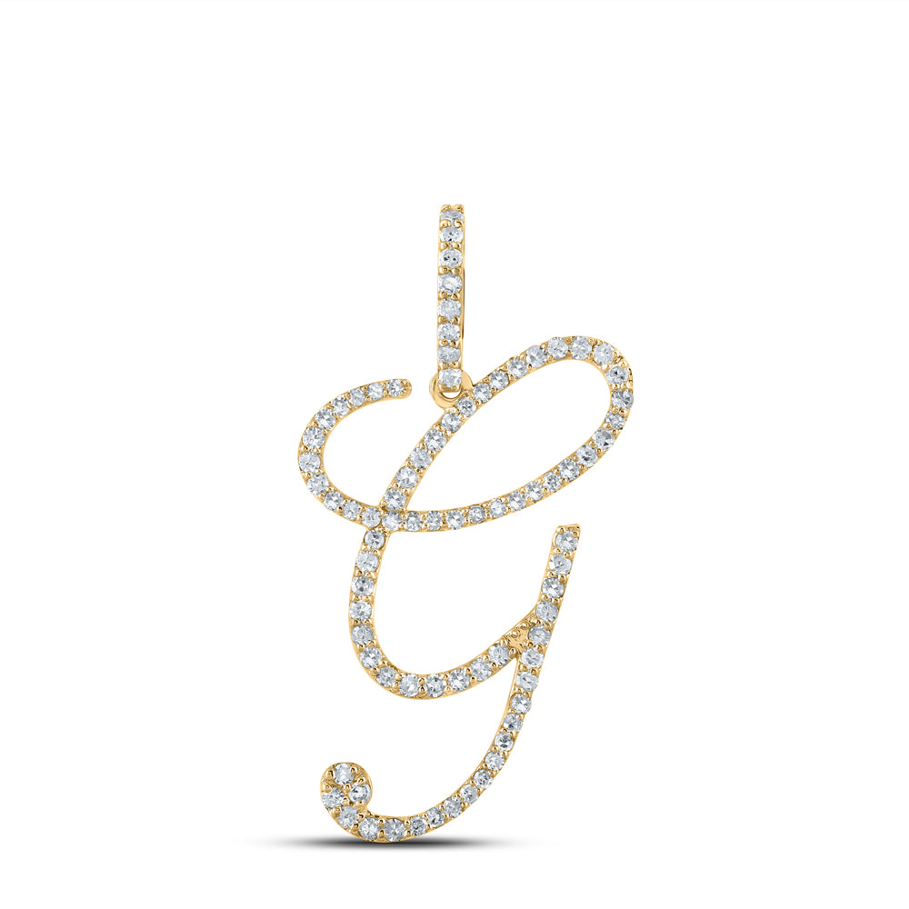 1/2CTW-DIA P1 INITIAL "G" GIFT PENDANT