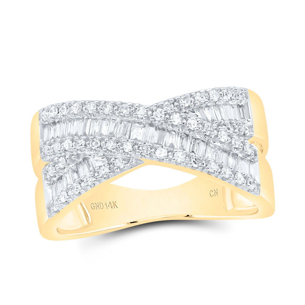 1/2CTW-DIA CN CRISS-CROSS FASHION RING