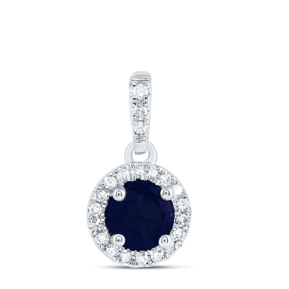 1/10CTW-DIA CN 5MM RD-BS NAT GEM ROUND PENDANT