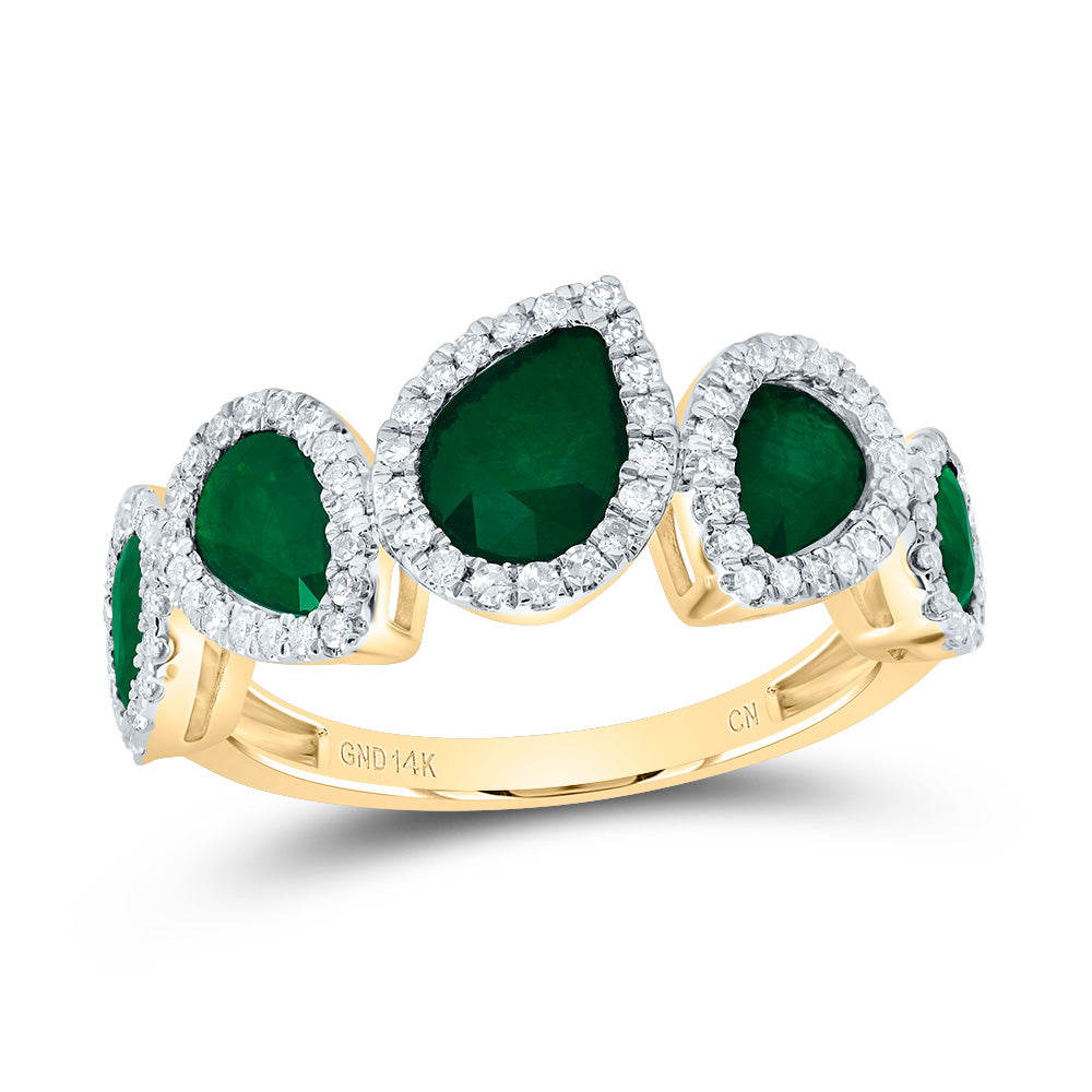 1/3CTW-DIA CN 1 3/4CTW PS-EM NAT GEM FASHION RING