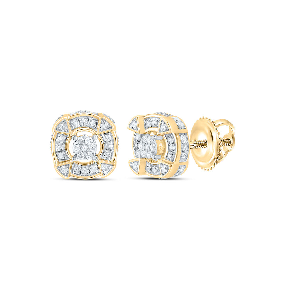 1/4CTW-DIA P1 ROUND MENS STUD EARRING