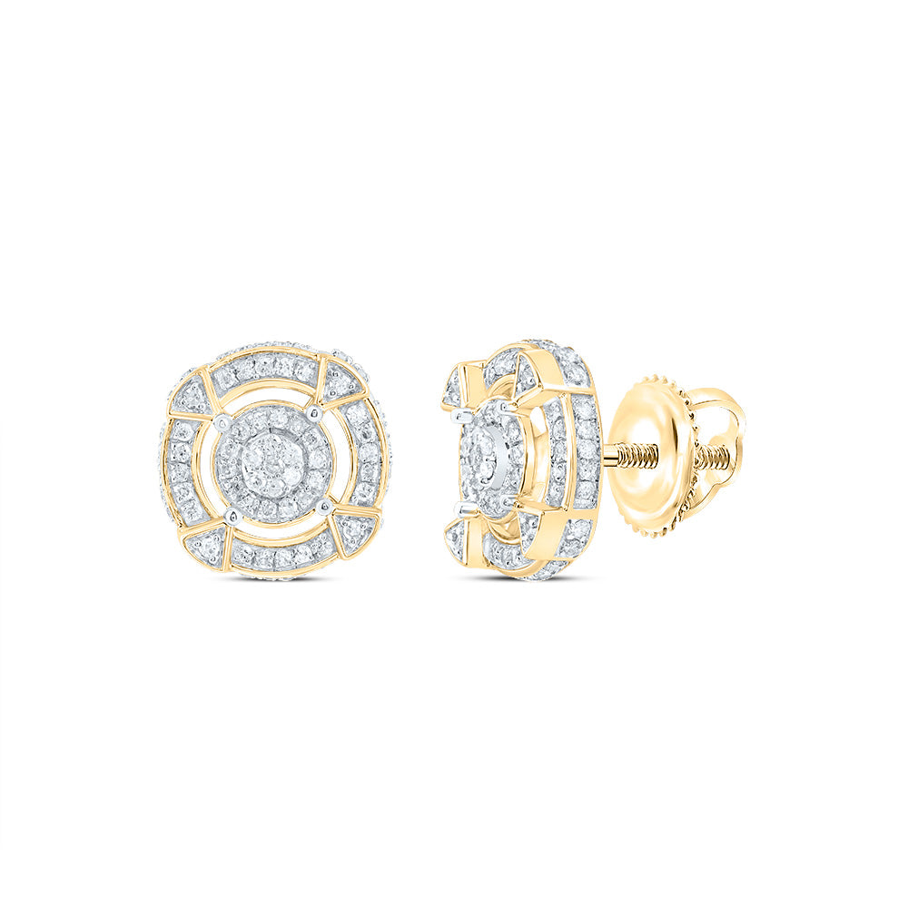 1/2CTW-DIA P1 ROUND MENS STUD EARRING