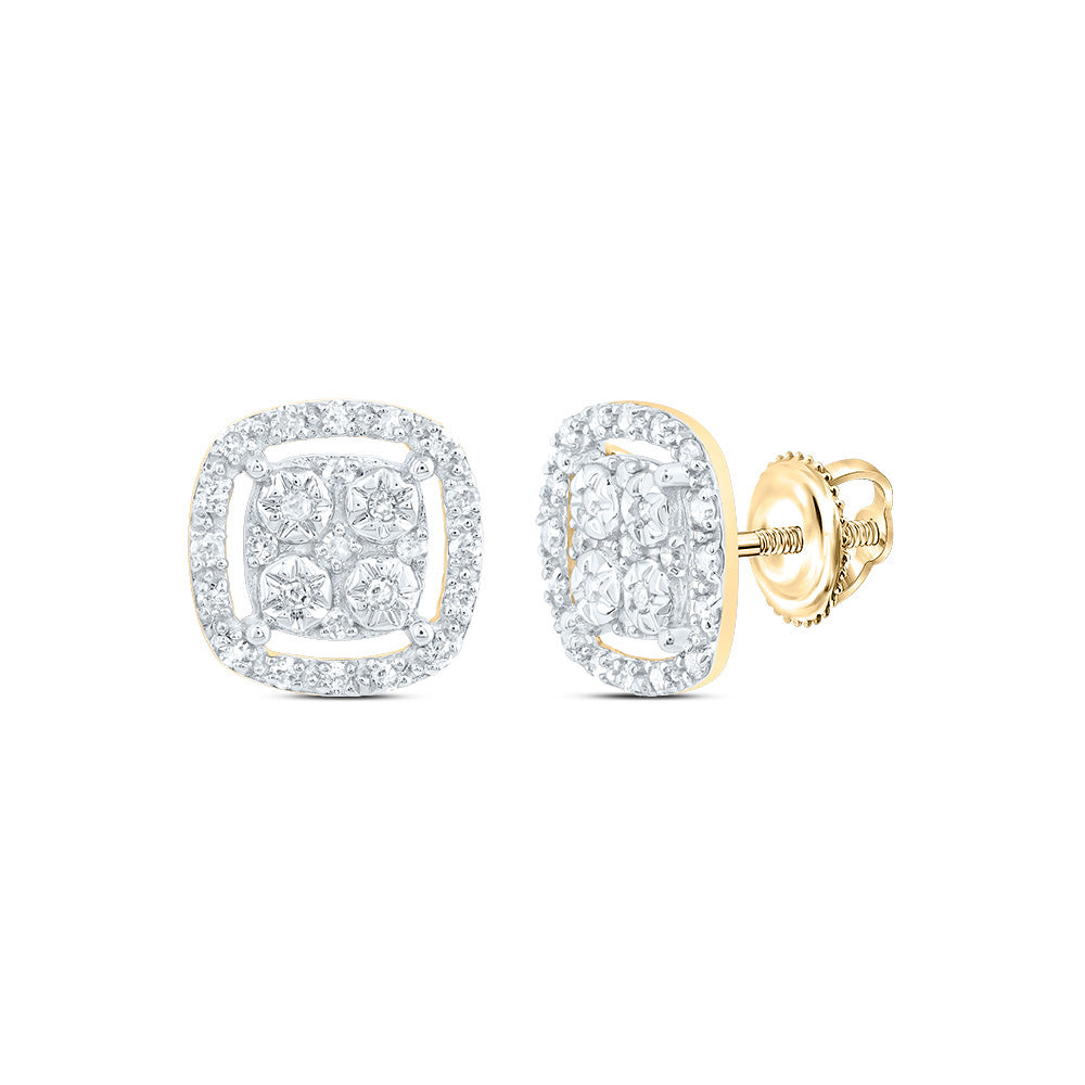 1/4CTW-DIA P1 CUSHION GIFT STUD EARRING