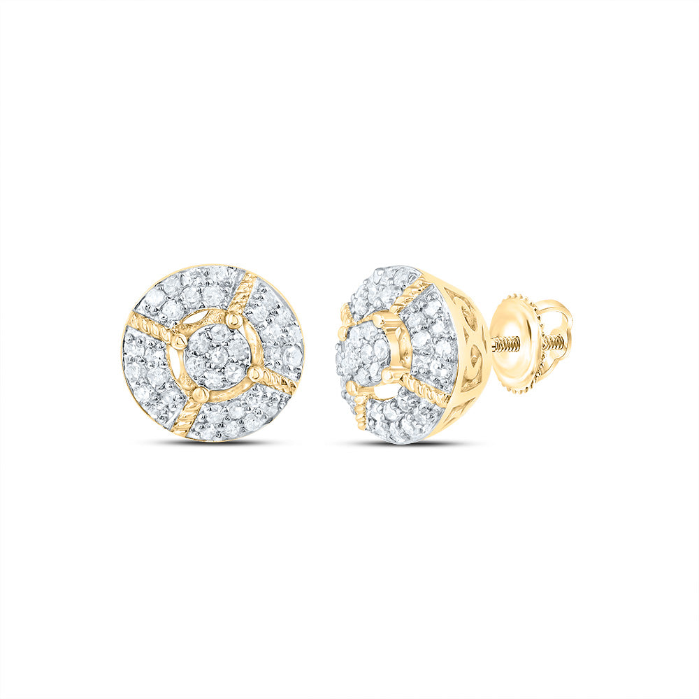 1/3CTW-DIA P1 ROUND MENS STUD EARRING