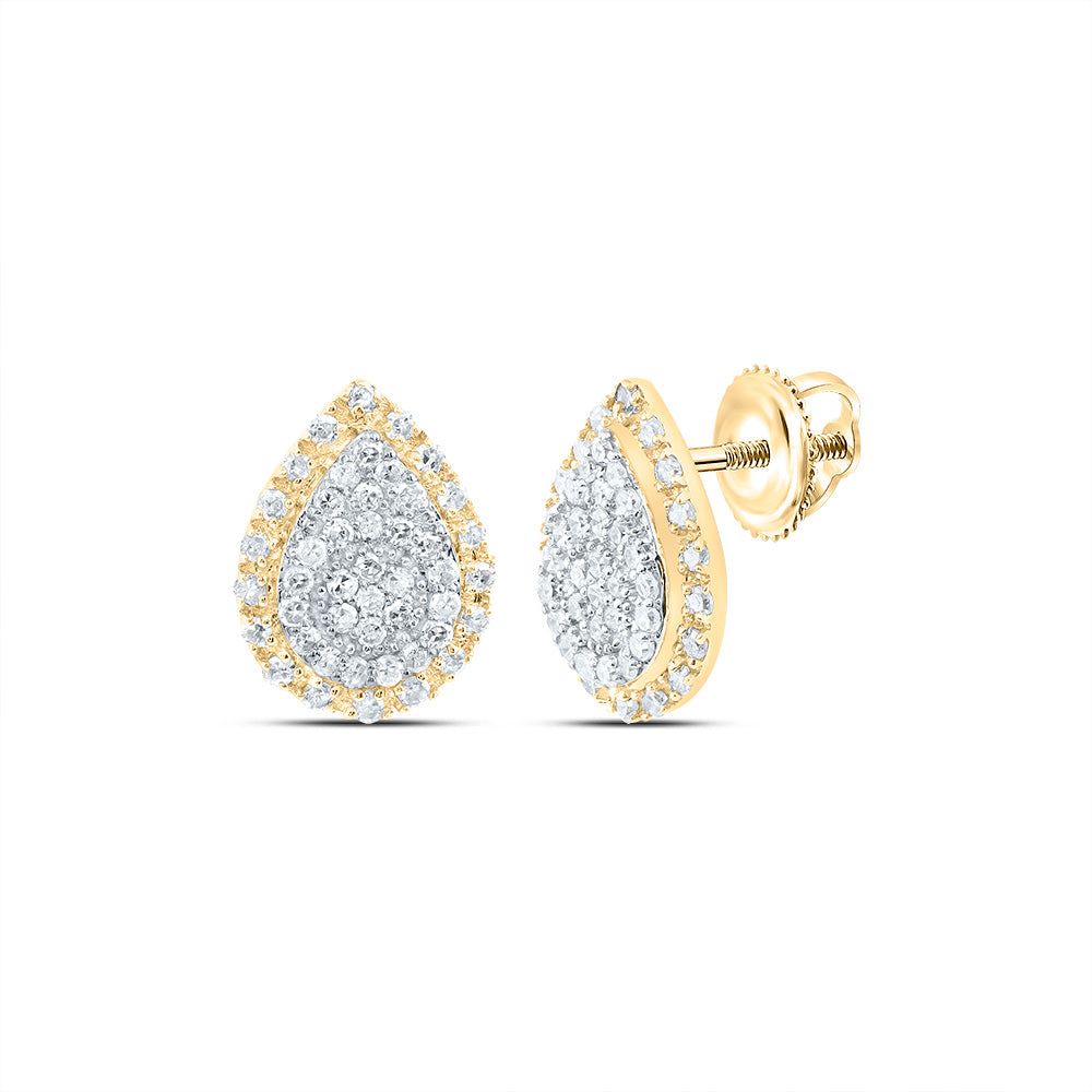 1/4CTW-DIA P1 GIFT PEAR STUD EARRING