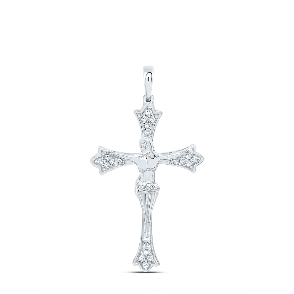 1/8CTW-DIA P1 GIFT JESUS CROSS PENDANT