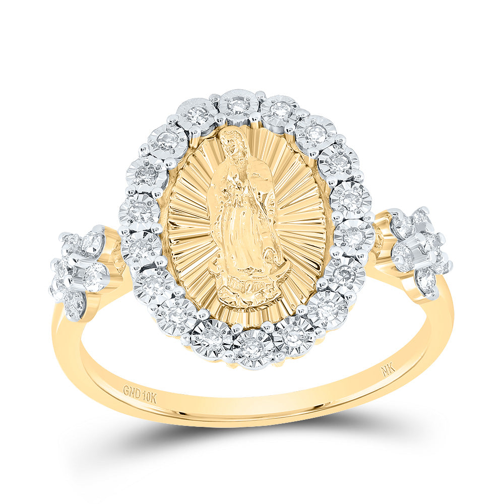 1/4CTW-DIA NK VIRGIN MOTHER MARY OVAL LADIES RING