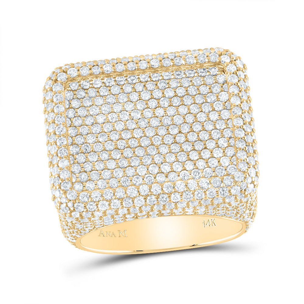 8CTW DIA AM SQUARE MENS RING