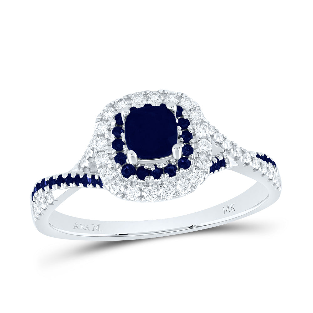 1/5CTW-DIA ANA M 1/5CT-RD-BS 4MM CU-BS NAT GEM DOUBLE HALO BRIDAL RING