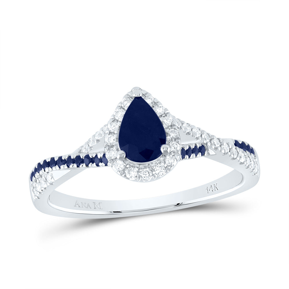 1/8CTW-DIA ANA M 1/10CTW-RD-BS 6X4MM PS-BS NAT GEM SINGLE HALO BRIDAL RING