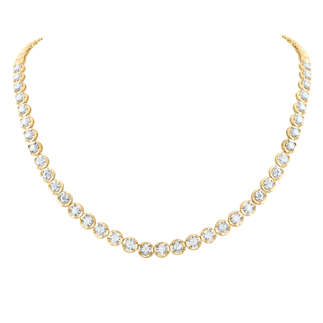 3 3/4CTW-DIA NKE FASHION TENNIS NECKLACE(18 INCH)