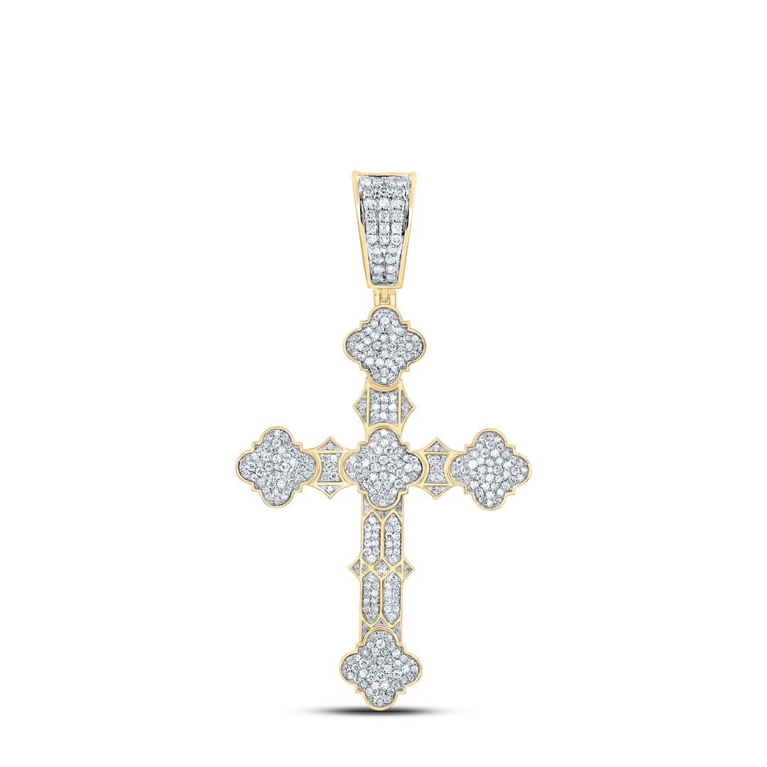 1 3/8 CTW P1 DIA CROSS MENS CHARM