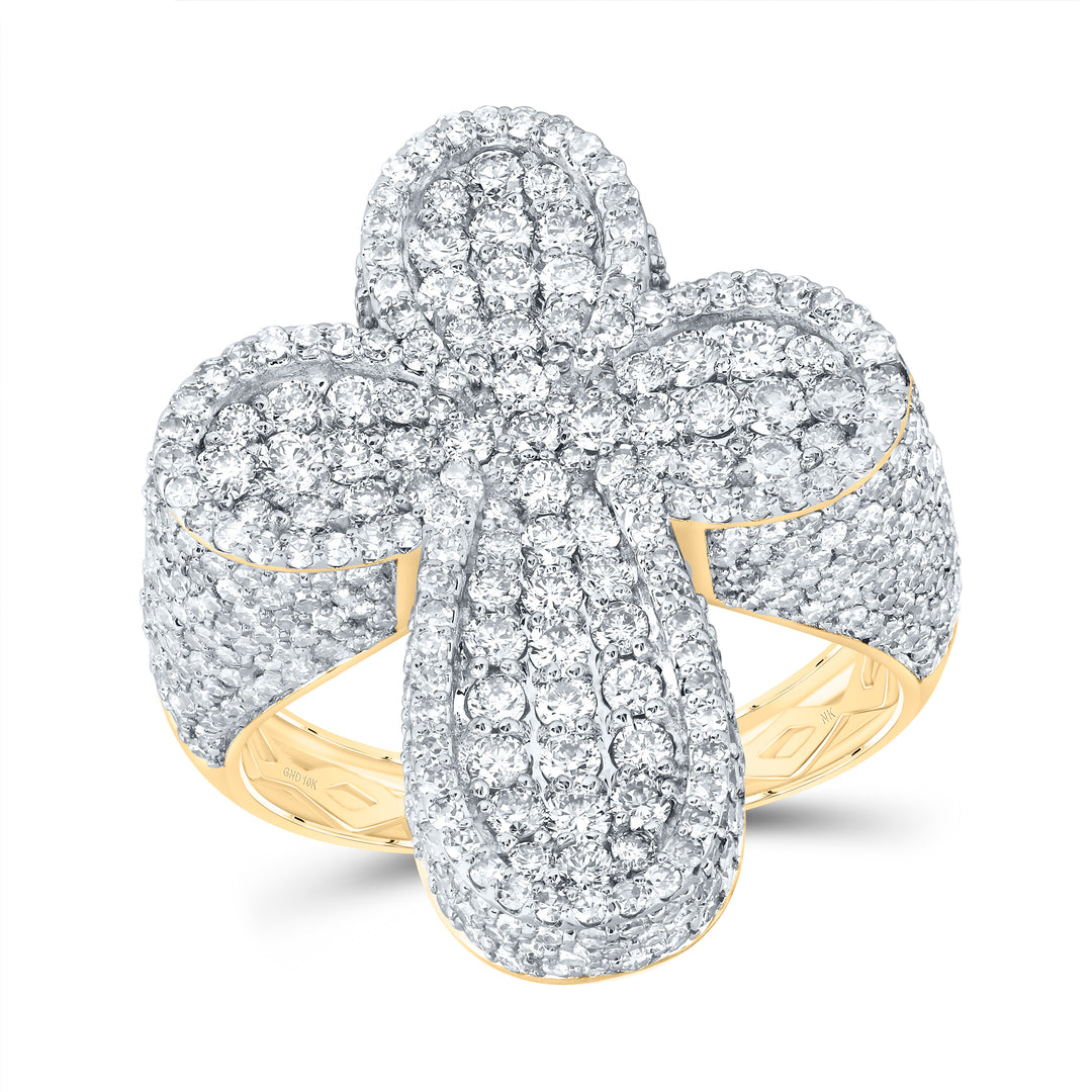 3 7/8CTW-DIA NK CROSS MENS RING