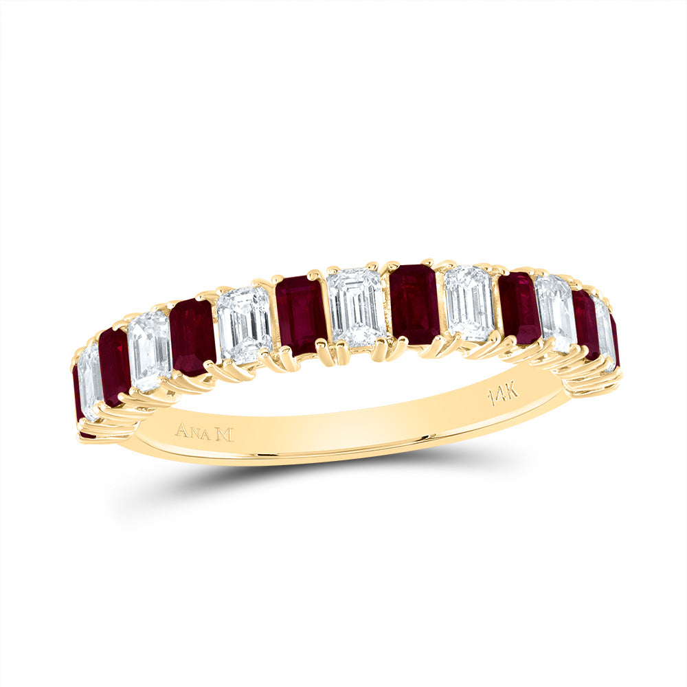 5/8CTW-DIA ANA M 3/4CTW-EM-RU NAT GEM RING