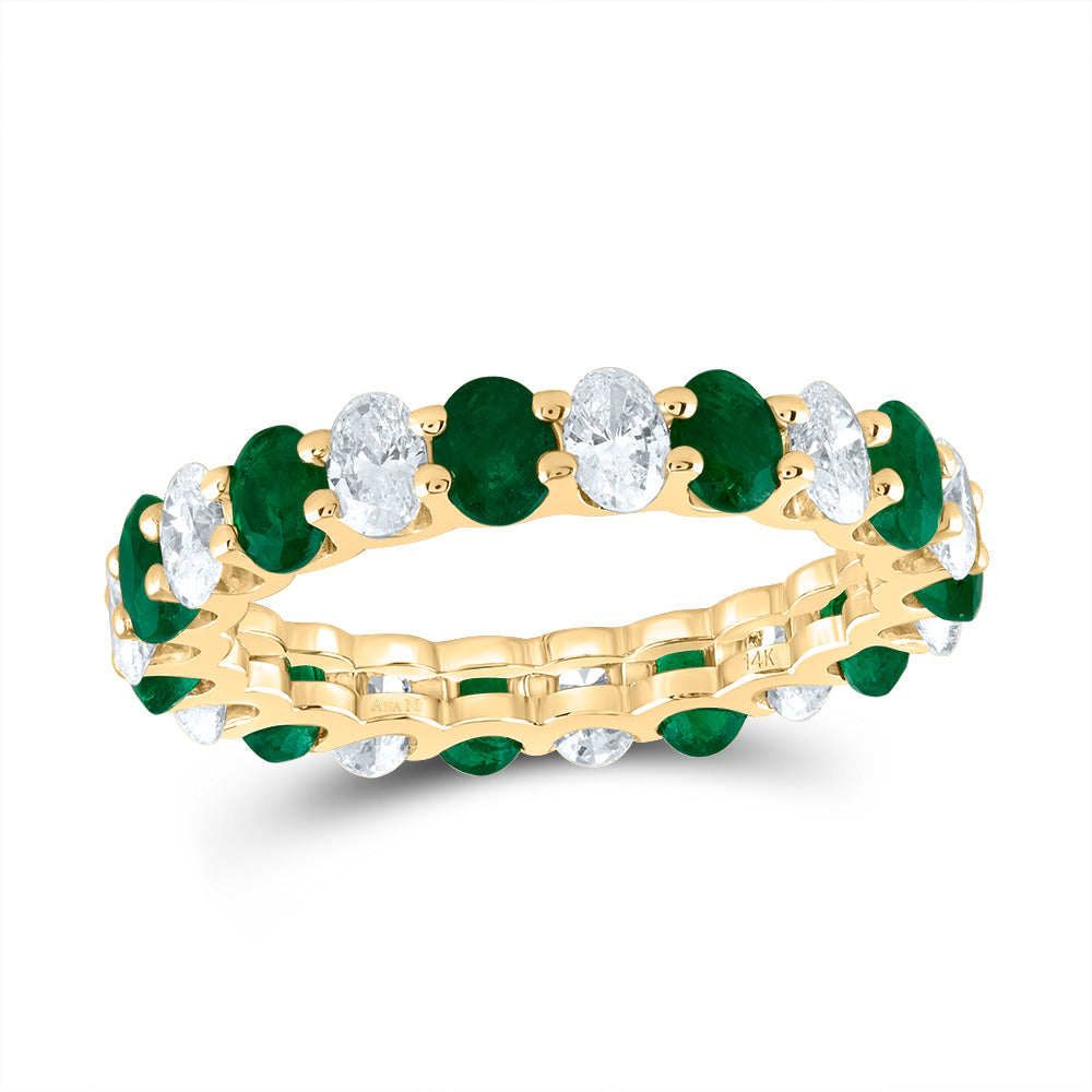 1/2CTW-DIA ANA M 2CTW-OV-EM NAT GEM RING