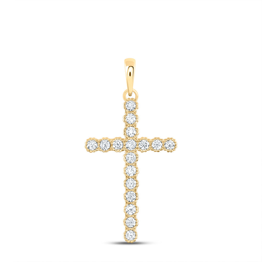 1/2CTW-DIA ANA M FASHION CROSS PENDANT