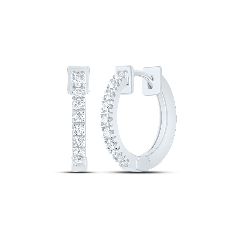 1/4CTW-DIA CN FASHION HOOP EARRING