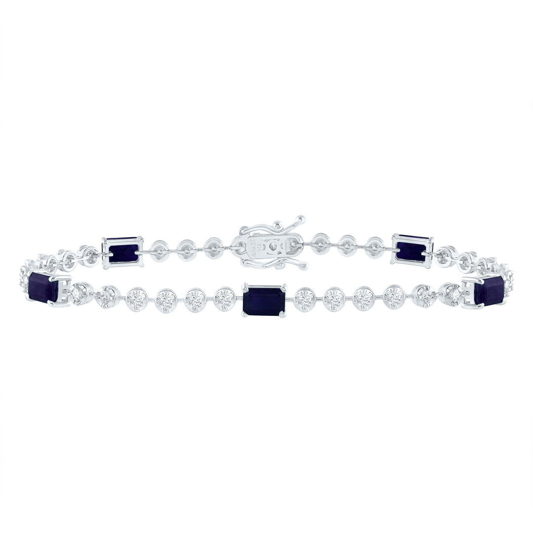1CTW-DIA ANA M 4 CTW EM-BS NAT GEM FASHION BRACELET (7 INCH)