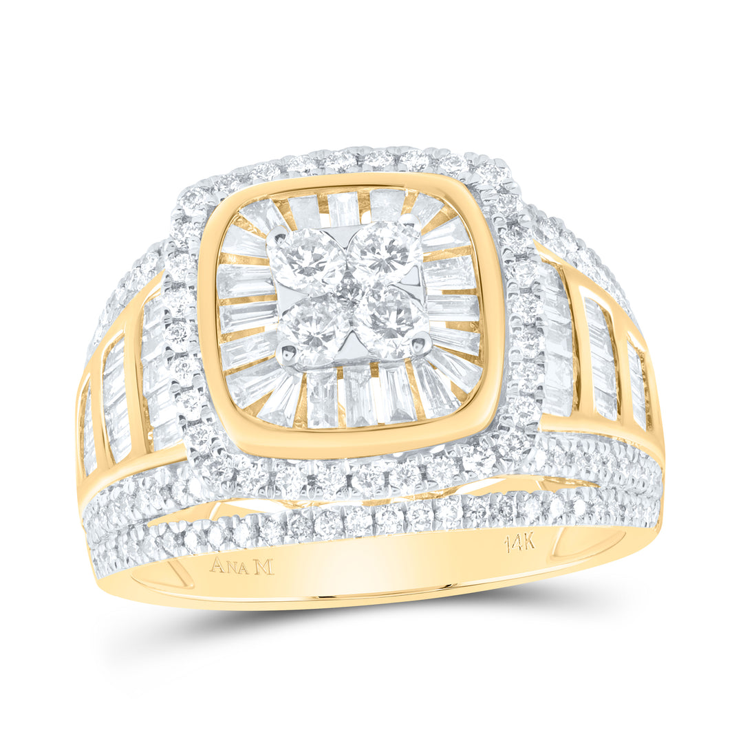 1 7/8CTW-DIA ANA M CUSHION SINGLE HALO BRIDAL RING