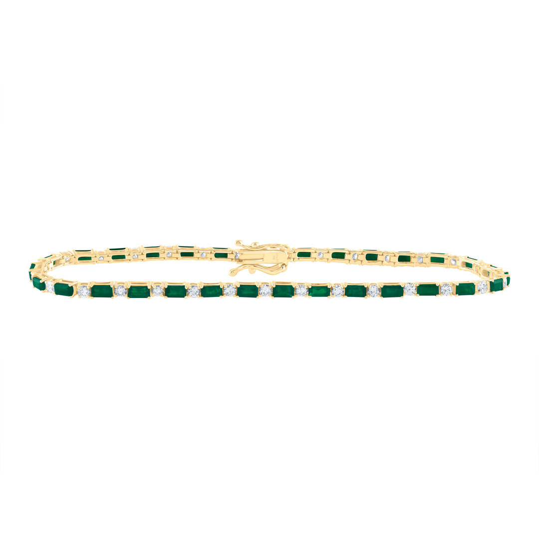 1 CTW-DIA ANA M 2 3/4CTW EM-EM NAT GEM FASHION BRACELET (7 INCH)