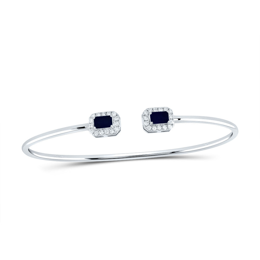 1/4CTW-DIA ANA M 5X3MM EM-BS NAT GEM BANGLE