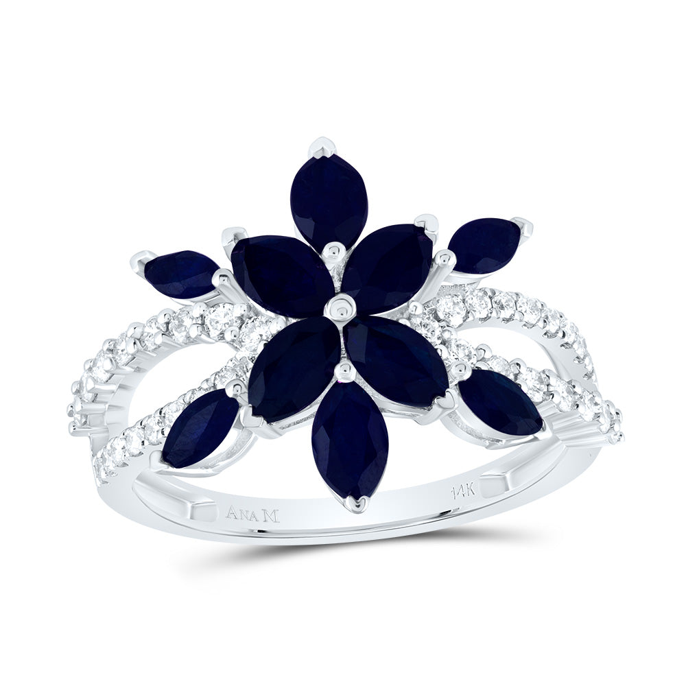 1/3CTW-DIA ANA M 2 1/3CTW-MQ-BS NAT GEM RING