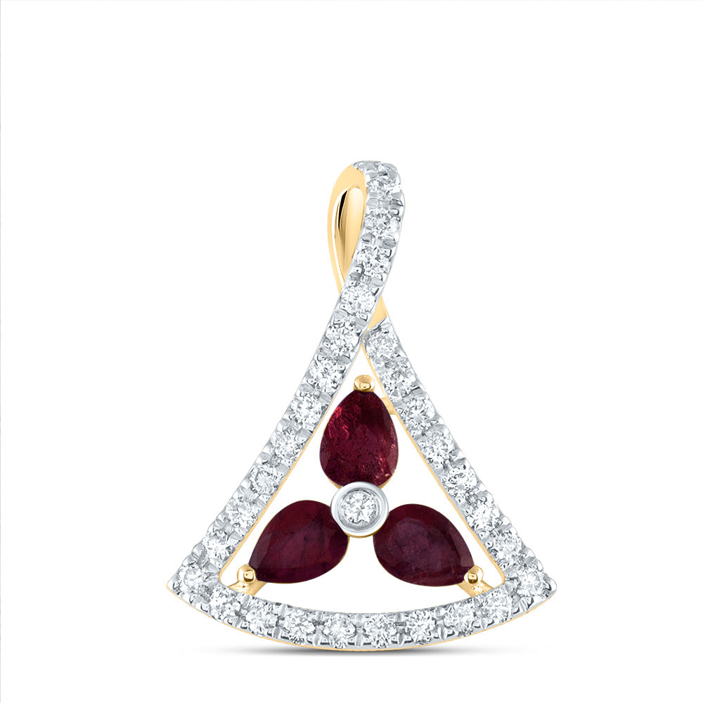 1/5CTW-DIA ANA M 1/2CTW-PS-RU NAT GEM PENDANT