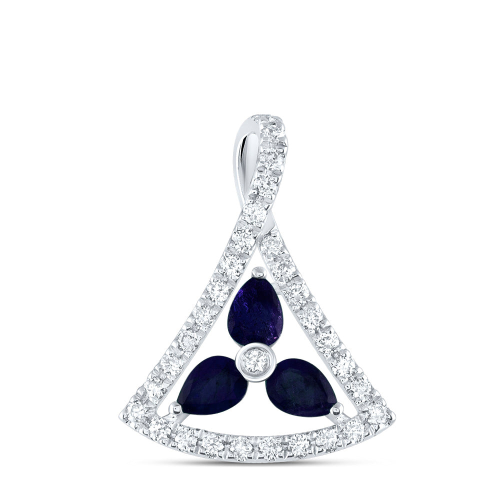 1/5CTW-DIA ANA M 1/3CTW-PS-BS NAT GEM PENDANT