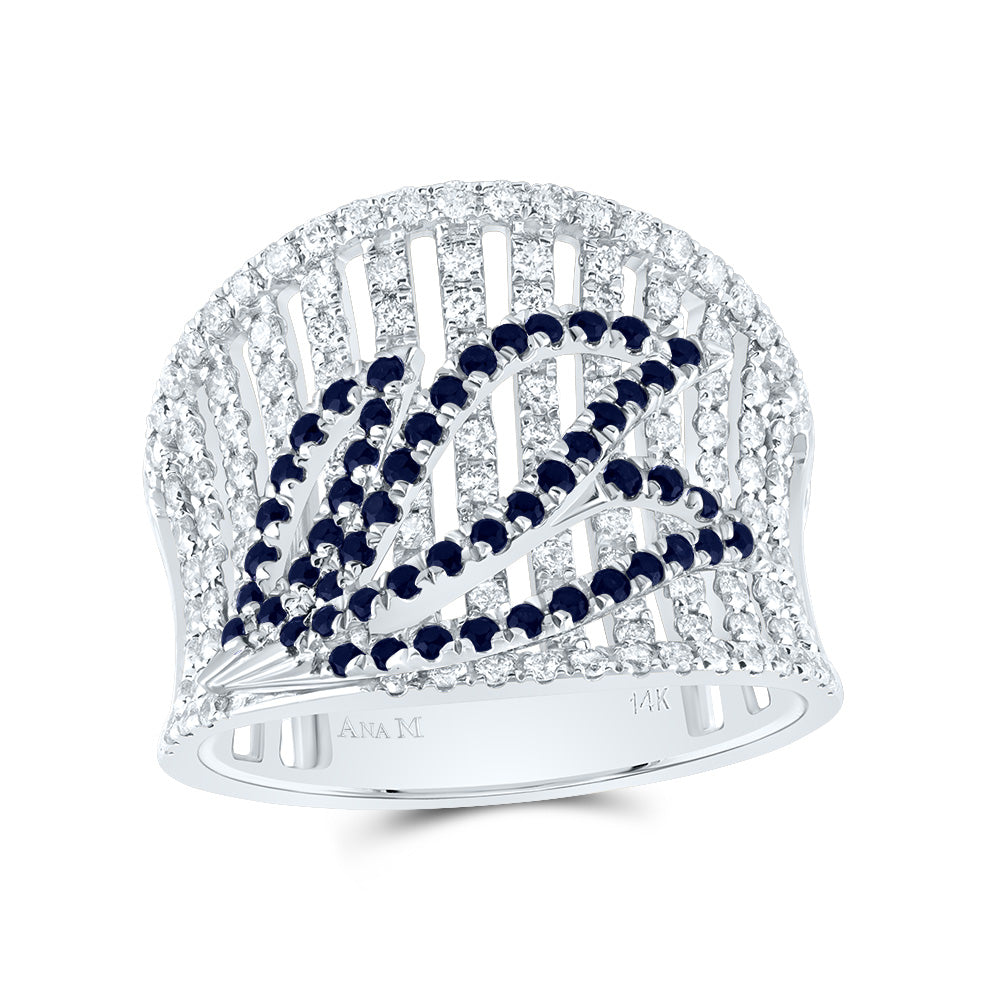 1CTW-DIA ANA M 1/2CTW-RD-BS NAT GEM RING